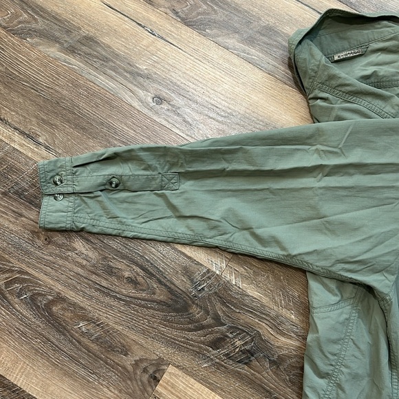 ExOfficio Shirt Mens Medium Green Long Sleeve Button Up Fishing Outdoor Pockets - Picture 12 of 15